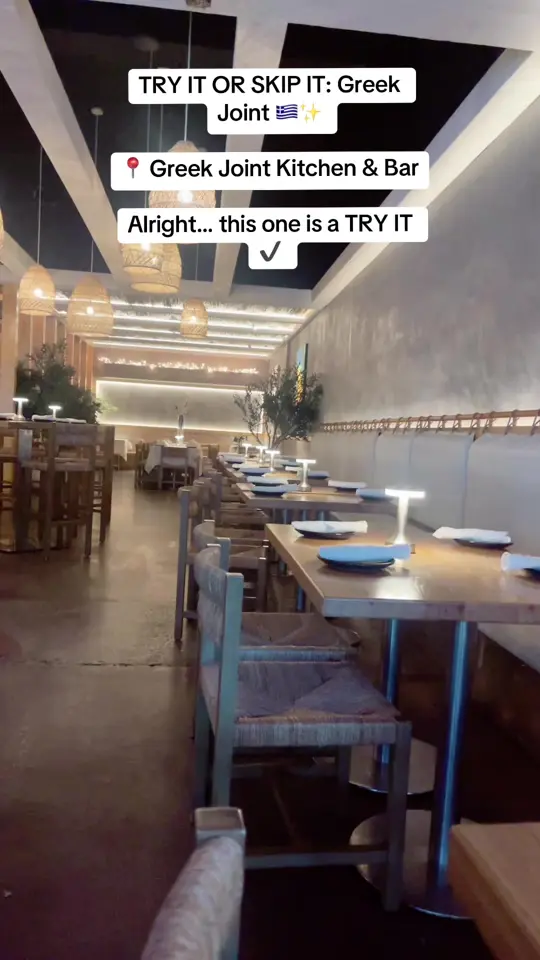 The Greek Joint Kitchen & Bar (Hollywood) in Hollywood showing food review, fresh food, flavorful dishes, video by b.thecounselor on TikTok