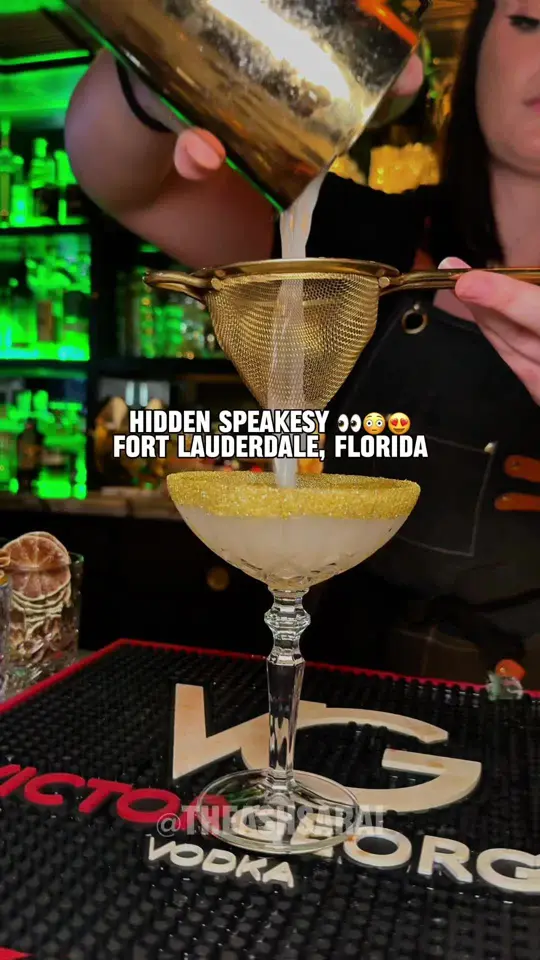 The Green Hat Bar in Fort Lauderdale showing cocktail, gold rush cocktail / cocktail, leviathan cocktail / secret menu drinks, video by theashsarai on TikTok
