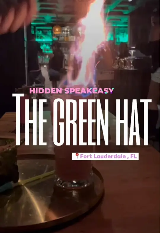 The Green Hat Bar in Fort Lauderdale showing review, visit, video by memethexplorer on TikTok