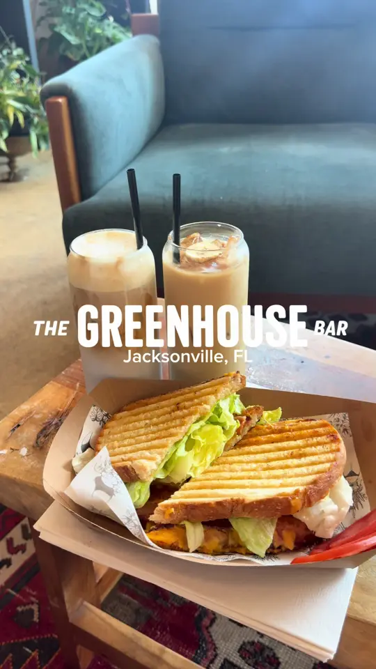 The Greenhouse Bar in Jacksonville showing review, visit, drinks, blt, video by 904dailycraving on TikTok