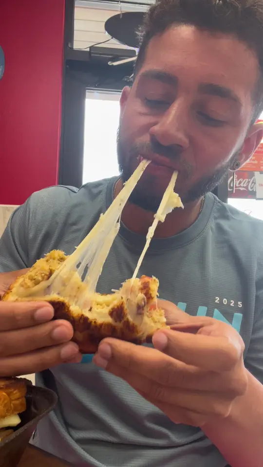 The Grilled Cheese And Crabcake Company in Cocoa Beach showing food review, grilled cheese sandwich, crabcake, video by kristianspeltdifferent on TikTok