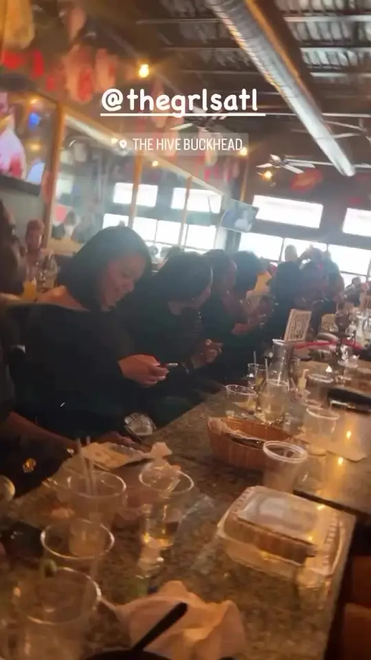 The Hive Buckhead in Atlanta showing brunch, bottomless mimosas, hookah, music, vibes, video by thehivebuckhead on TikTok