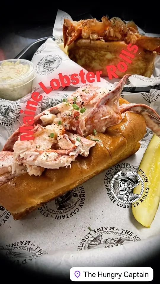 The Hungry Captain - Best Maine Lobster Rolls in Cape Coral in Cape Coral showing lobster roll, toasted split-top bun, video by The Hungry Captain on Facebook