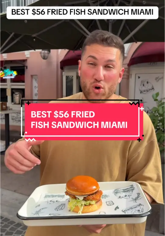 The Joyce in Miami Beach showing food, seed oil free caviar fish sandwich, video by mikeiseating on TikTok