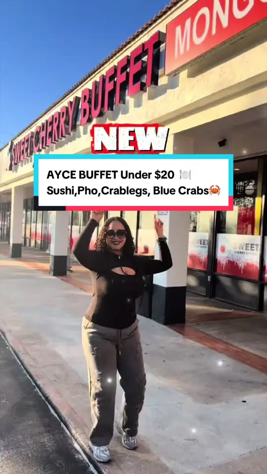 The Juicy Crab Tucker in Tucker showing buffet, sushi, crab legs, pho, mongolian grill, video by eatswithkaii_ on TikTok