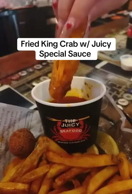 The Juicy Seafood in Columbus showing food, fried king crab, video by juicyseafoodcolumbusga on TikTok