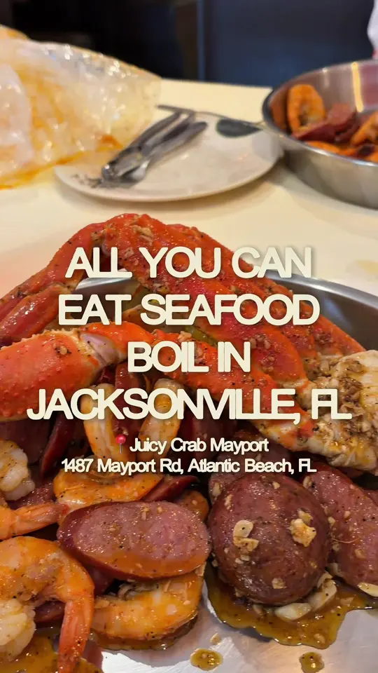 The Juicy Seafood Mayport in Atlantic Beach showing food, low country boil, ice cream, video by jaxlocal on TikTok