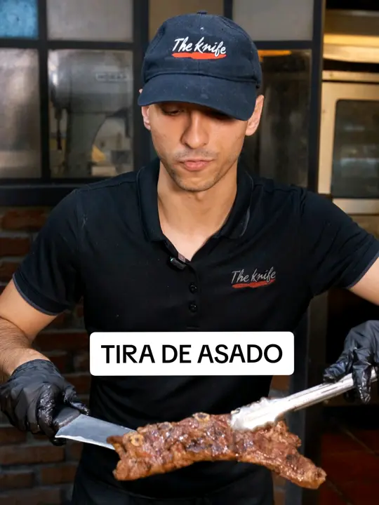 The Knife Parrilla Argentina - Coral Springs - Argentine Steakhouse in Coral Springs showing food, thin-cut beef short rib, video by theknife_us on TikTok