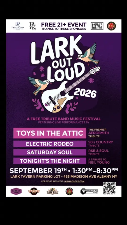 The Lark Street Tavern in Albany showing live music, tribute bands, festival, video by Sheriff of Lark Street on Facebook