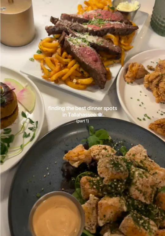 The Monroe in Tallahassee showing new american food, dinner spots, video by thedailyhaleyy on TikTok