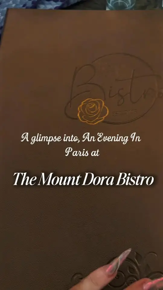 The Mount Dora Bistro in Mount Dora showing dinner experience, tableside cooking, flambe, food presentation, atmosphere, video by The Mount Dora Bistro on Facebook