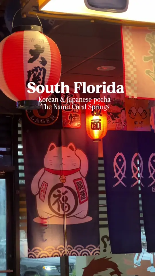 THE NAMU Korean Japanese kitchen & izakaya in Coral Springs showing food, drinks, korean cuisine, japanese cuisine, izakaya atmosphere, video by thenamuofficial on TikTok