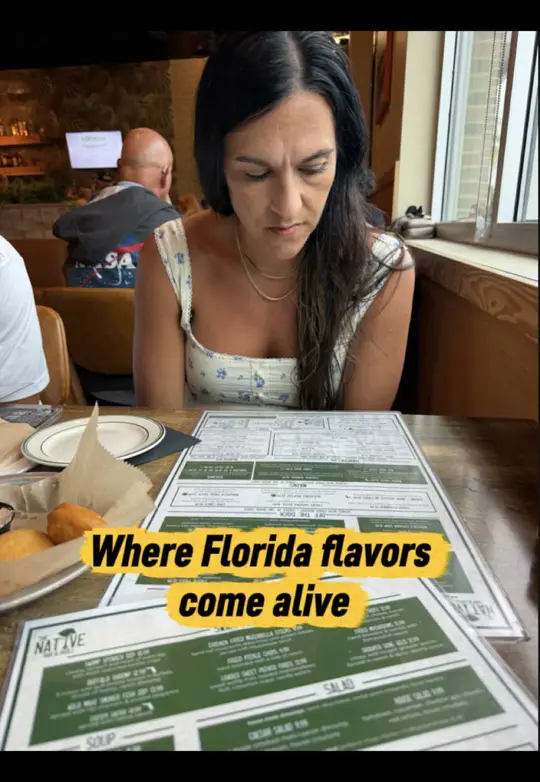 The Native Bar and Grill in Titusville showing review, visit, seafood, southern comfort food, orange julius, video by brevardbanana on TikTok