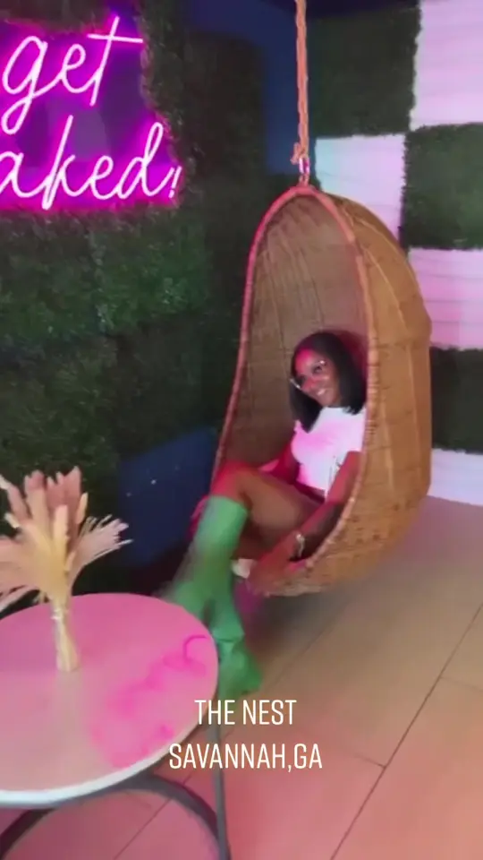 The Nest Rooftop Lounge in Savannah showing cocktail, rooftop bar visit, video by aaireeee on TikTok
