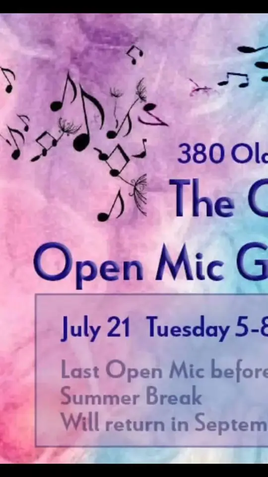 The Open Studio in Englewood showing event, open mic garden party, video by The Open Studio on Facebook