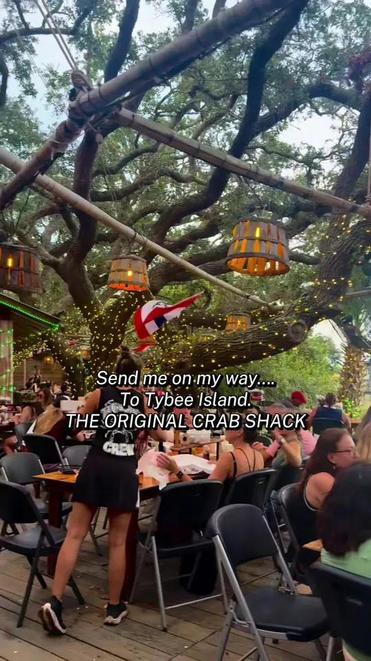 The Original Crab Shack in Tybee Island showing visit, atmosphere, video by crabshacktybee on TikTok