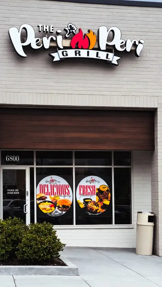 The Peri Peri Grill - Johns Creek, GA in Johns Creek showing review, nacho beef monster burger, beef philly steak burger, whole chicken mandi platter, original delight falooda, dubai chocolate falooda, video by Afreen Suroor Khundmiri on Facebook