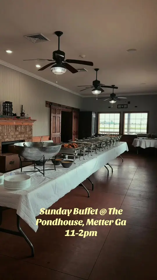 The Pondhouse in Metter showing buffet, sunday buffet, video by thepondhouse0 on TikTok