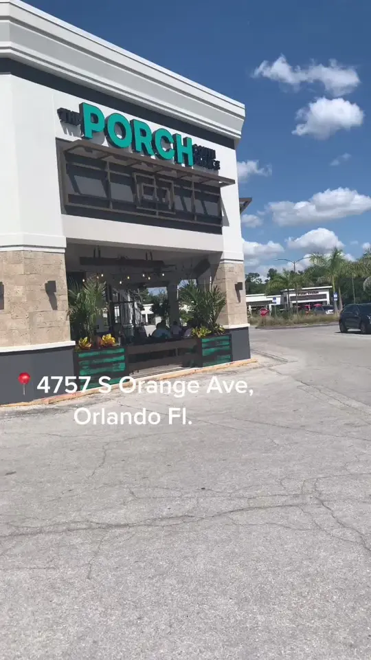 The Porch South Orange in Orlando showing review, food, video by jbeauty_15 on TikTok