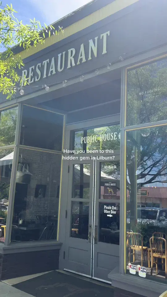 The Public House in Atlanta showing brunch, burger, video by madoleapproved on TikTok