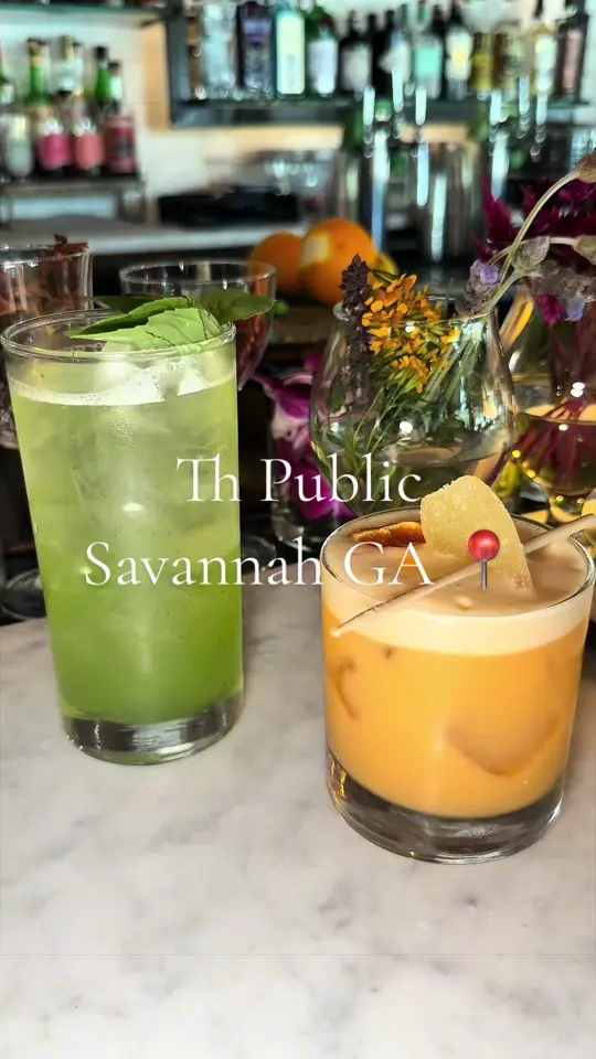 The Public Kitchen & Bar in Savannah showing food, caprese grilled cheese, soup, buffalo chicken soup, video by celenaroyval on TikTok