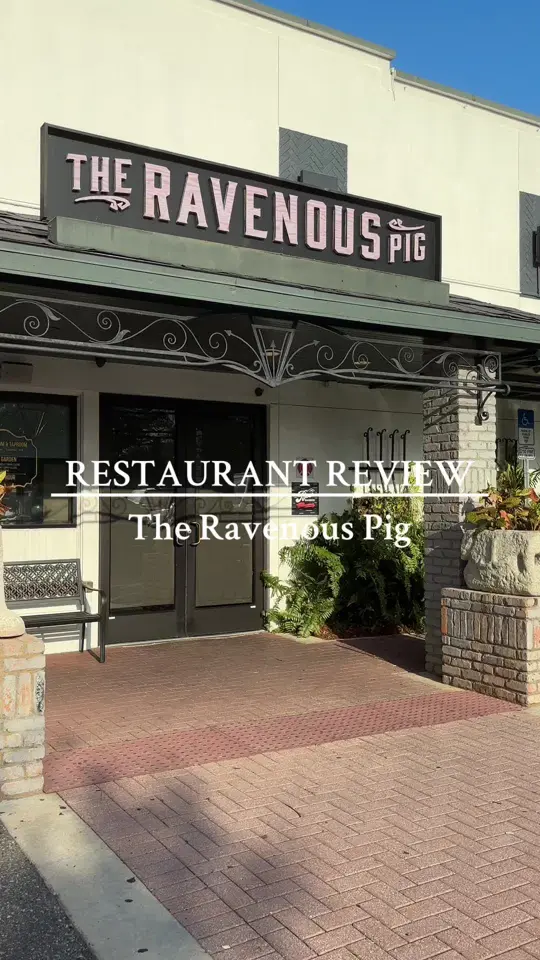 The Ravenous Pig Beer Garden in Winter Park showing restaurant review, date night, michelin recommended, video by ainsleymcarter on TikTok