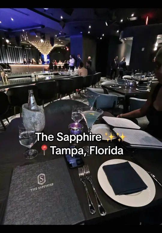 The Sapphire Tampa in Tampa showing review, ambience, food, drinks, video by latoyaruss715 on TikTok