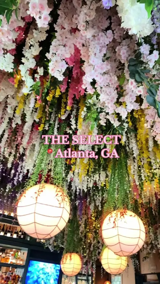 The Select in Sandy Springs showing review, visit, atmosphere, bar, cocktail, birds of paradise, video by sidnie_bean on TikTok