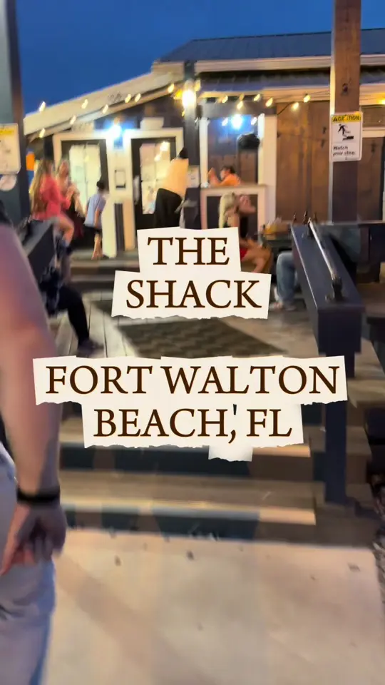 The Shack in Fort Walton Beach showing dinner, shrimp, views, video by jenna21798 on TikTok