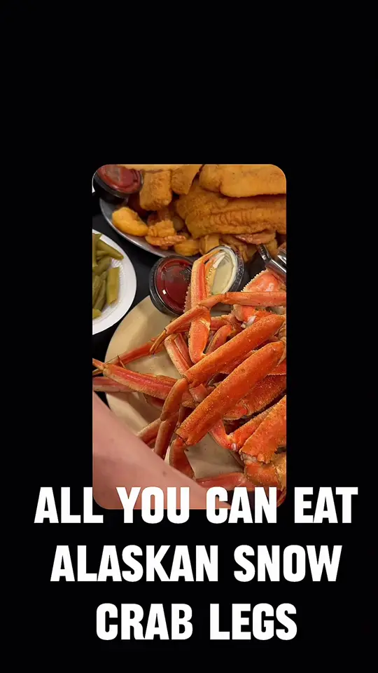 The ShellHouse Seafood Restaurant in Savannah showing all you can eat alaskan snow crab legs, restaurant promotion, video by shellhouse_restaurant on TikTok