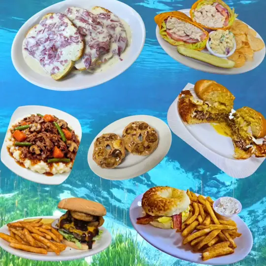 The Siren's Spoon in Spring Hill showing restaurant, breakfast, dinner, blackened haddock and gouda grits, burgers, video by The Siren's Spoon on Facebook