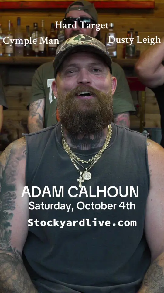 The Stockyard in Holiday showing live music, adam calhoun, hard target, dusty leigh, cymple man, video by stockyardlive on TikTok