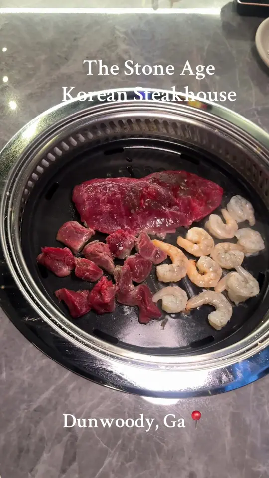 THE STONE AGE KOREAN STEAKHOUSE in Dunwoody showing korean bbq, all you can eat, kimbap, restaurant opening, video by stoneagekoreansteakhouse on TikTok