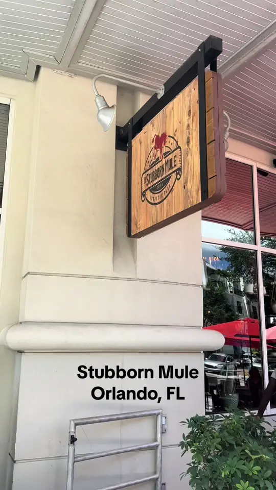 The Stubborn Mule in Orlando showing shrimp and grits, strawberry lemon drop, video by smileyface_lay on TikTok
