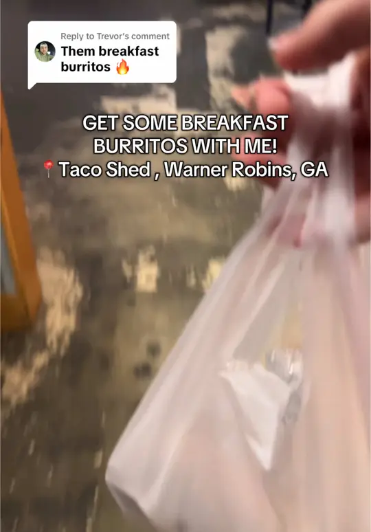 The Taco Shed in Warner Robins showing food, breakfast burritos, video by hannahneallll on TikTok