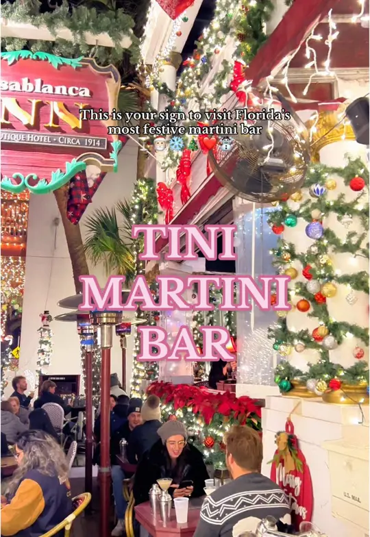 The Tini Martini Bar in St. Augustine showing review, visit, cocktail, crème brûlée martini, chocolate martini, video by paytononvacation on TikTok