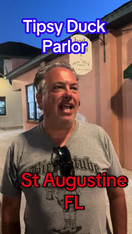 The Tipsy Duck Parlor in St. Augustine showing bar, atmosphere, video by johnnylovesdivebars on TikTok