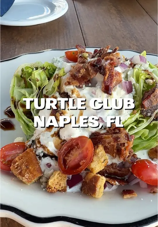 The Turtle Club in Naples showing seafood, beachfront atmosphere, video by .thefoode on TikTok