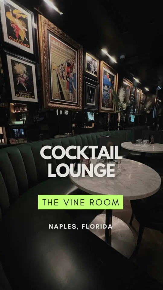 The Vine Room Naples in Naples showing cocktail, buried treasure, maine breeze, ancient chinese secret, video by swflguide on TikTok