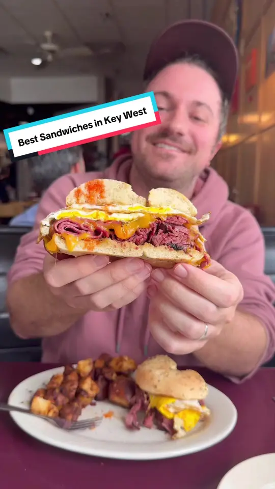 The Waterfront Brewery in Key West showing visit, sandwich, video by theshayspence on TikTok
