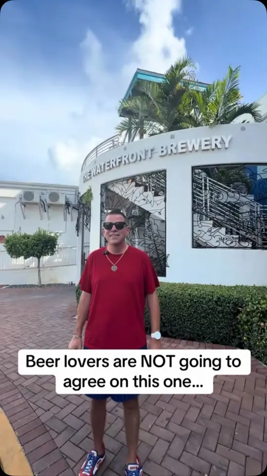 The Waterfront Brewery in Key West showing beer selection, brewery visit, waterfont brewery, video by Key West Shawn on Facebook