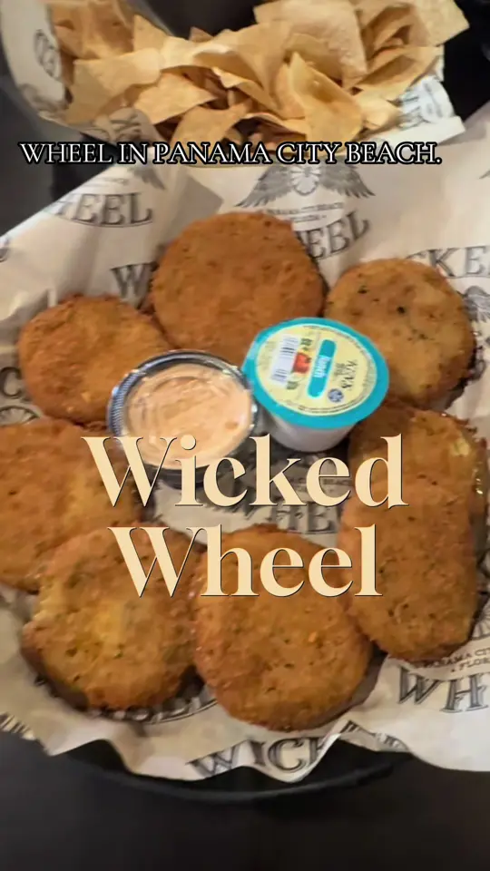 The Wicked Wheel in Panama City Beach showing review, visit, fried chicken, thin fillet crispy catfish, video by heypcb on TikTok