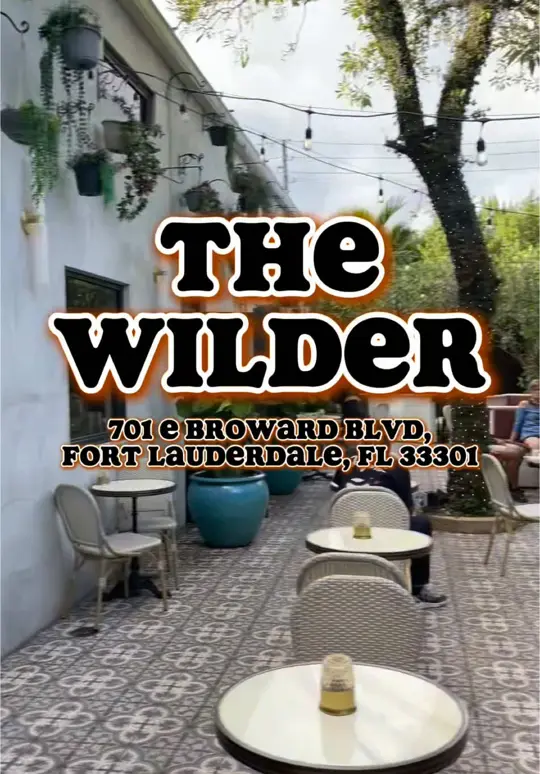 The Wilder in Fort Lauderdale showing review, craft cocktails, delicious foods, video by sk8natethefoodie on TikTok