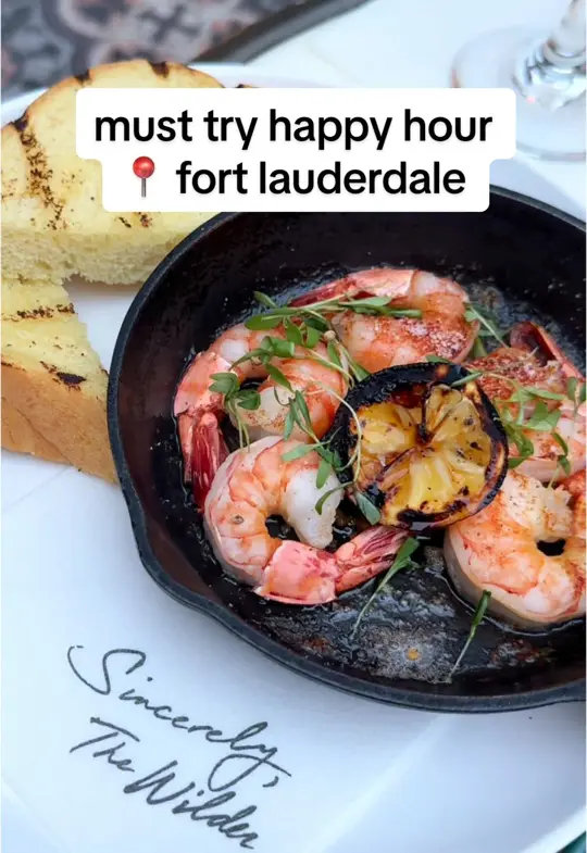 The Wilder in Fort Lauderdale showing bar, restaurant, happy hour, video by this.is.genevieve on TikTok