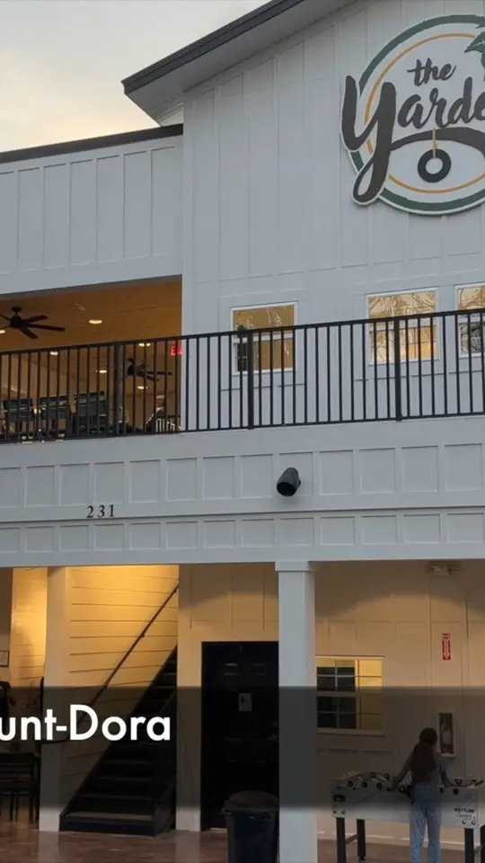 The Yardery Wildwood Wildwood in Florida showing visit, atmosphere, rooftop bar, craft cocktails, video by Mount Dora Area Chamber of Commerce & Vi on Facebook