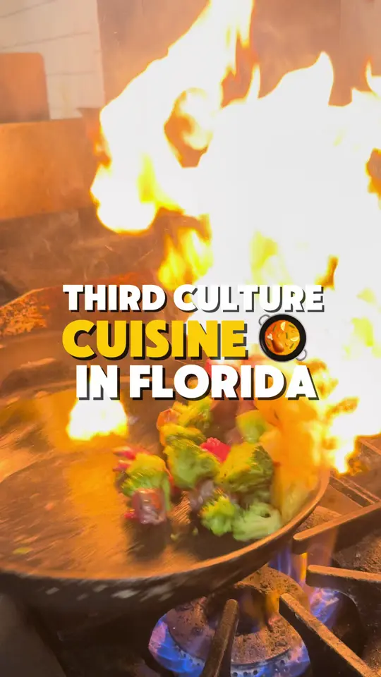 Third Culture Kitchen in Titusville showing review, visit, spicy pineapple beef and broccoli noodles, pale rider burrito, video by tastychomps on TikTok