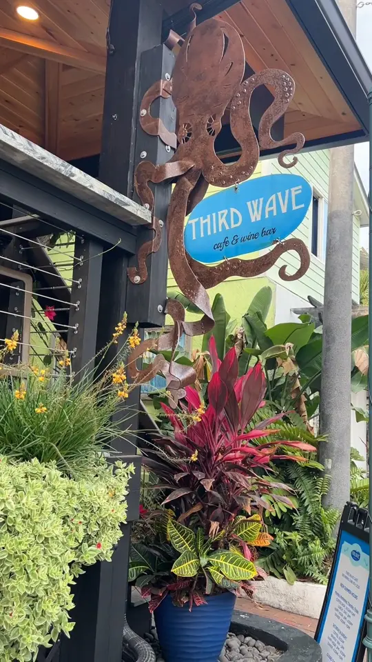 Third Wave Cafe & Wine Bar in New Smyrna Beach showing atmosphere, cafe, video by Third Wave Cafe & Wine Bar on Facebook