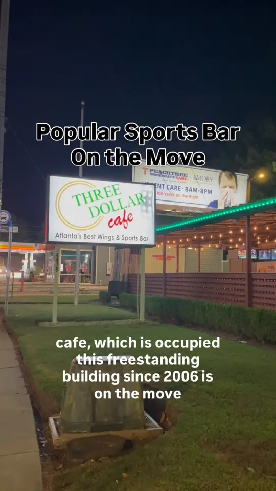 Three Dollar Cafe Dunwoody (Northridge) in Atlanta showing restaurant update, location change, video by ToNeTo Atlanta on Facebook