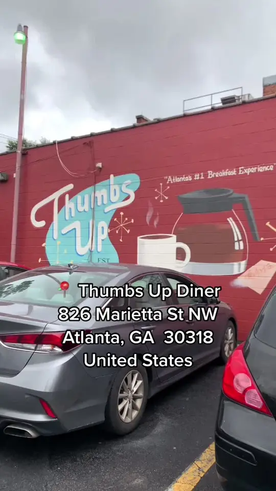 Thumbs Up Diner in East Point showing food, french toast, video by bossuptravels on TikTok