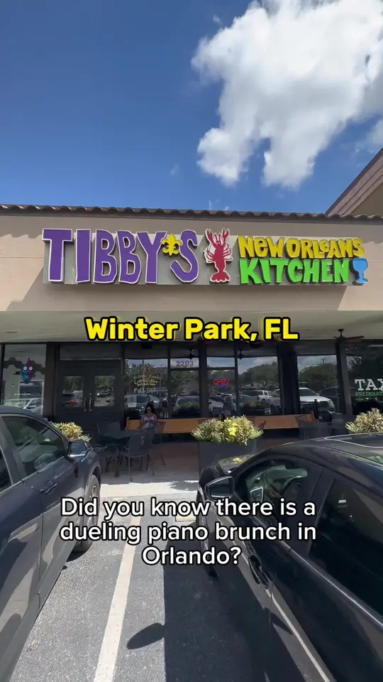 Tibby's New Orleans Kitchen in Brandon showing brunch, dueling piano, bottomless mimosas, bloody marys, housemade sangrias, hurricane, video by sunshineandkeylimeblog on TikTok